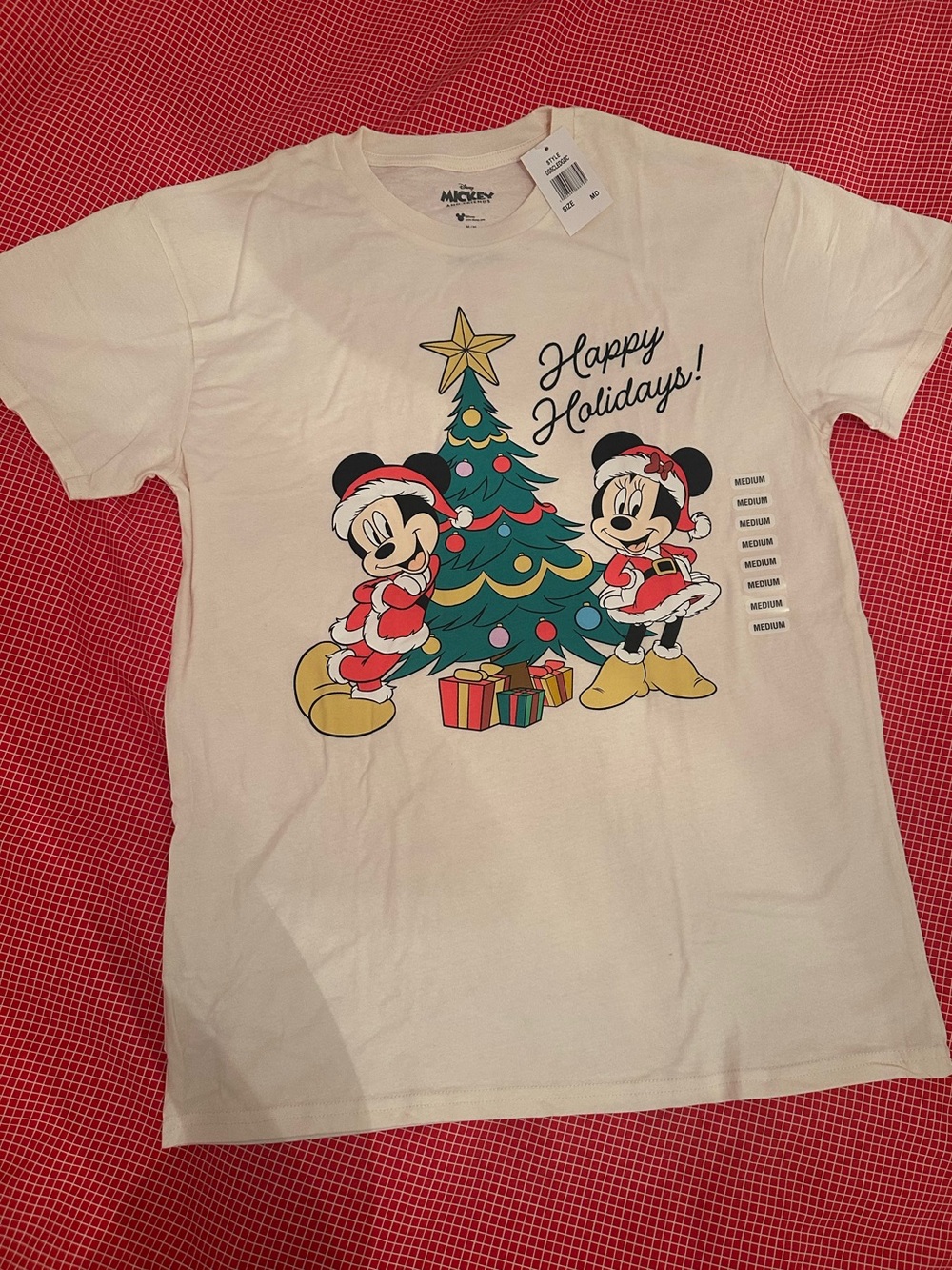 Disney Adults "Happy Holidays" Mickey & Minnie Graphic Christmas Tee